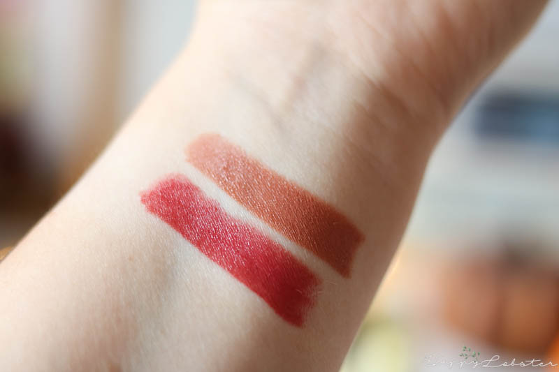 Swatch rouge à lèvres naturels Pomponne